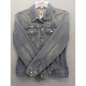 Vintage Gap Stretch Jacket Womens Small Blue Denim Jean Trucker 2000s Y2K